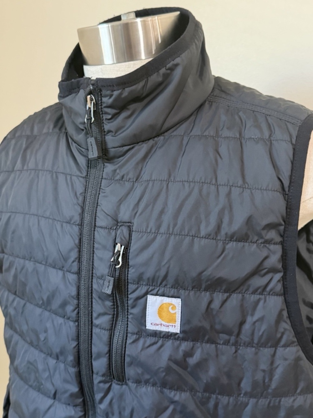 Carhartt Men's Gilliam Rain Defender Quilted Vest Black Size Large - Picture 3 of 5